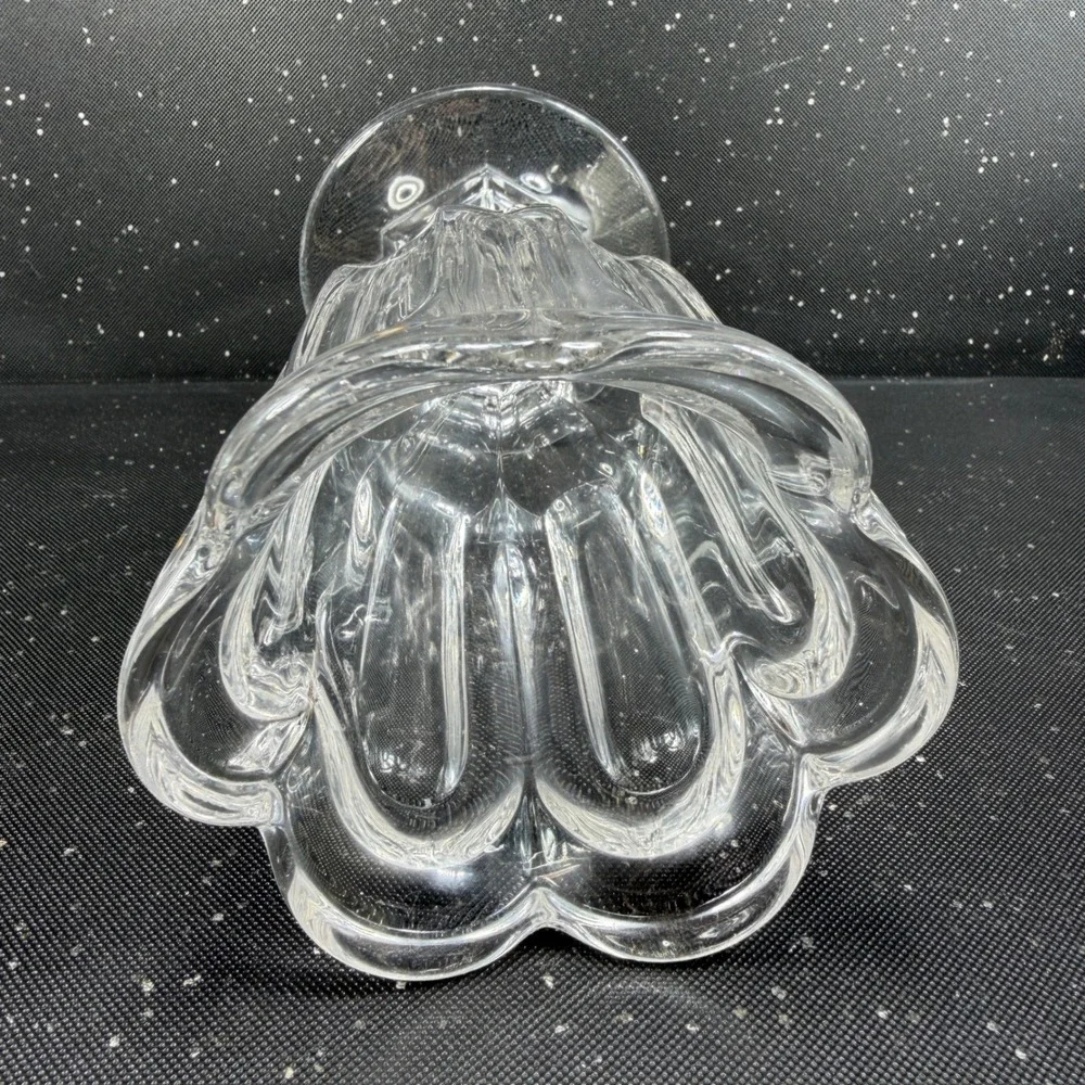 O'Hara Seneca Loop J B Lyon Flint Glass EAPG Pedestal Celery Vase Clear 7inch
